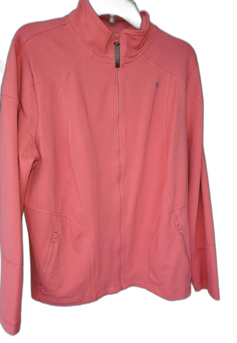 Women's Talbots Melon Full Zip Mock Neck Cotton blend Jacket 1X New w tags